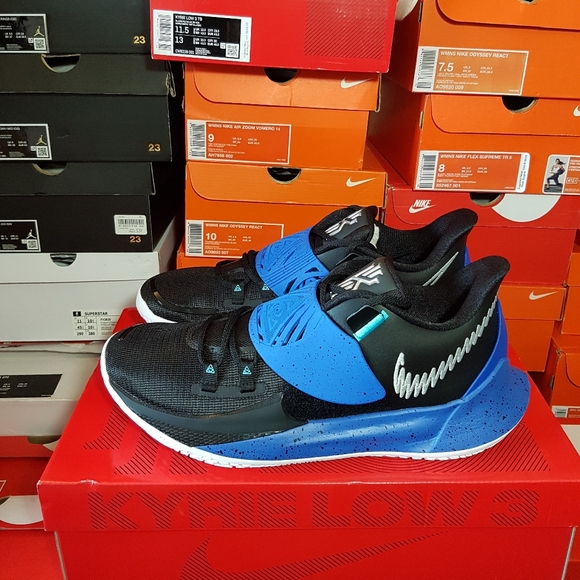 NIKE KYRIE 3 LOW "BLACK GAME ROYAL" MEN'S US SIZE 12 BRAND NEW IN BOX - Picture 3 of 16